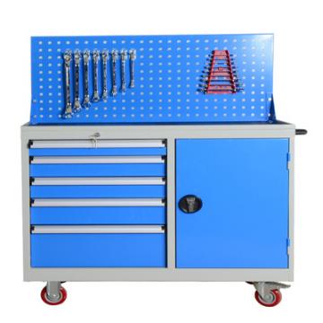 重型工具车-工具箱-工具柜-五抽一门+挂板组合型